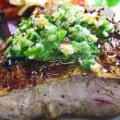 Pan-Seared Lamb Loin with Zesty Chimichurri & Roasted Trio Squash Salad