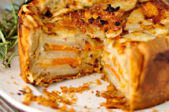 Root Vegetable Rosemary Gratin